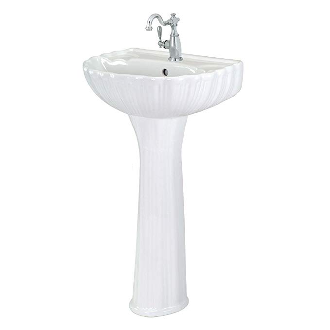 Foremost FL-08A-W Brielle Pedestal Sink Combo in White