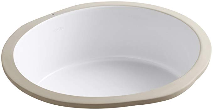 KOHLER K-2883-0 Verticyl Round Undercounter Bathroom Sink, White