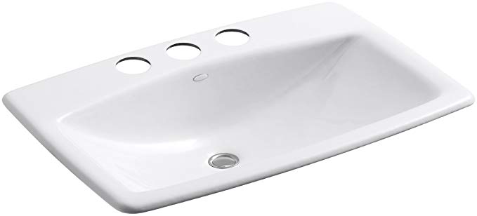 KOHLER K-2885-8U-0 Man's Lav Undercounter Bathroom Sink with 8