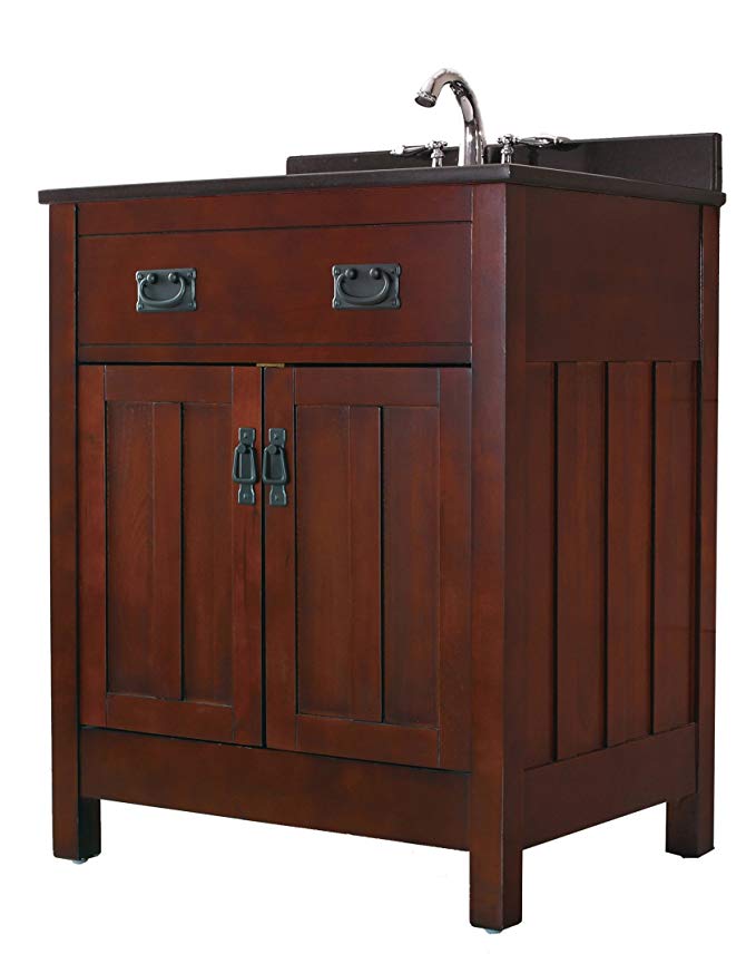 Ove Cain 28'' Bathroom Vanity Ensemble Walnut