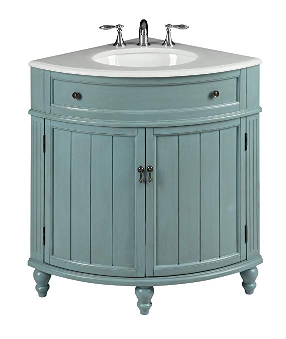 24” Vintage Light Blue Cottage Style Thomasville Bathroom sink vanity Model # GD-47544BU