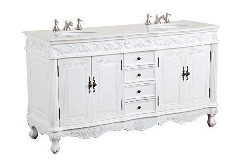 64” Antique White Beckham Bathroom sink vanity Model CF-3882W-AW-64