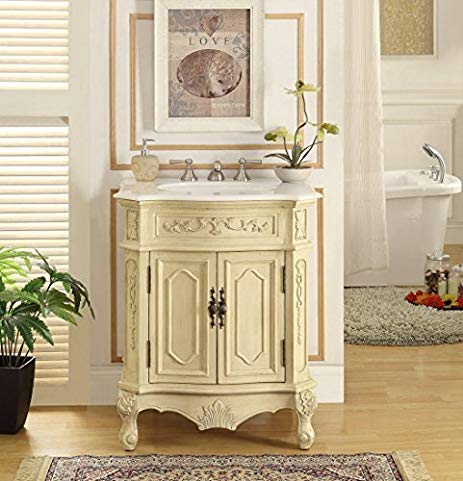 27” Traditional Spencer sink vanity cabinet # Model HF-3305W-LT-27