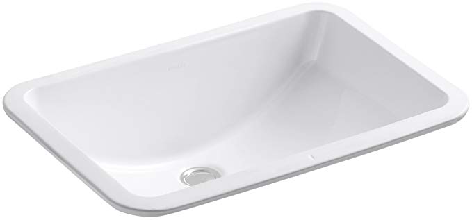 KOHLER K-2214-0 Ladena Undercounter Bathroom Sink, White